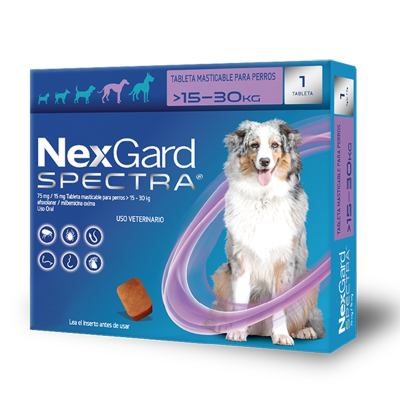 Nexgard Spectra Antiparasitario Interno Y Externo Para Perros De 15-30 Kg